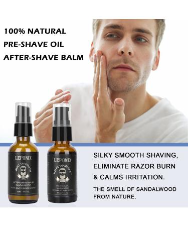 Sandalwood Shaving Kit for Men - Cream, Lotion & Oil | Complete Shave Set for Men | Fights Nicks, Cuts & Razor Burn | Gift Set for Him - Buy Online on GoSupps.com