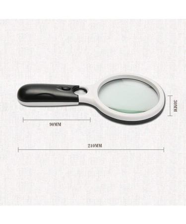 HD Magnifying Glass with Light 20 Times Handheld High Magnification Magnifier - Buy Online on GoSupps.com