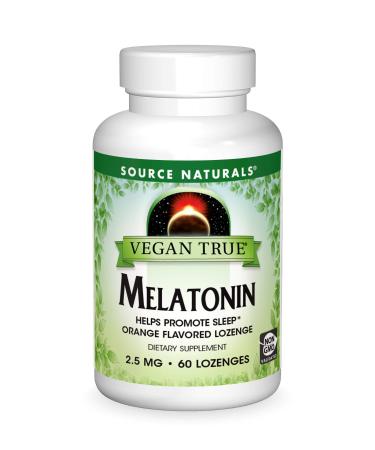 Source Naturals Vegan True Melatonin Orange 2.5 mg 60 Lozenges