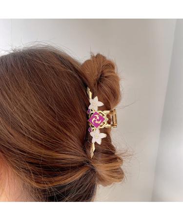 Genshin Metal Hair Clips - Cute Game Project Figure Hair Claw Clips in Purple Electro | Anime Hair Barrettes | Stylish Half Bun Hairpins - Perfect Styling Accessories Gift - Buy Online on GoSupps.com