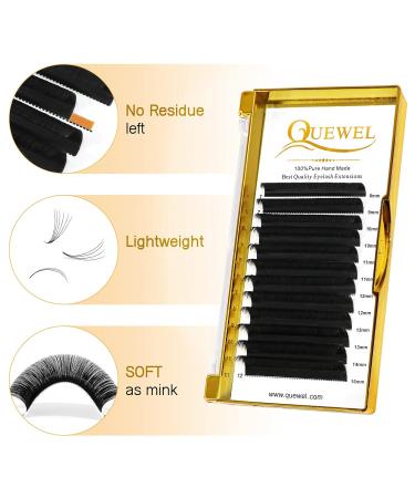 Quewel Self-Fan Eyelids: 0.10 Strength DD Curl Volume Eyelash Extensions (8-15mm) - Easy Fan Lashes for Effortless Volume - Buy Online on GoSupps.com