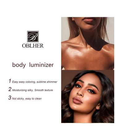 OBLHER Face Illuminator & Bronzer Duo Powder Kit | Hypoallergenic, Long-lasting & Waterproof | Cruelty-Free Face Makeup - Buy Online on GoSupps.com