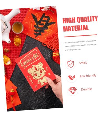 COOPHYA 30pcs Year of The Tiger Red Envelope New Year Red Packet Chinese Lucky Money Pockets Year of Tiger Red Packets Pocketbooks Envelopes 2021 New Copper Sheet Cartoon Coated Paper - Buy Online on GoSupps.com
