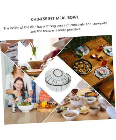 Zerodeko 1pc Bowl Simple Kitchen Random Resistance Creative Holder Rice Salad Noddle Dessert Ceramic - Buy Online on GoSupps.com