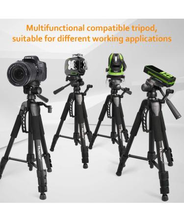 Huepar Lightweight TPD14 56 Adjustable Laser Level Tripod - Quick Release Plate, 3-Way Swivel Pan Head, Bubble Level - Multi-Function Hook - 5/8 UNF Adapter Nut - Buy Online on GoSupps.com
