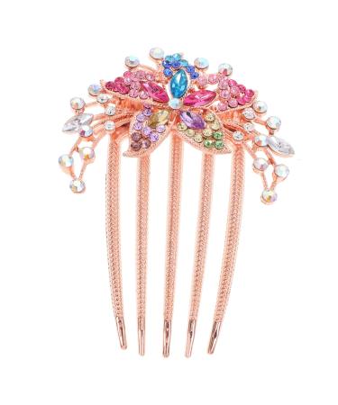 Ipetboom Rhinestone Hair Accessories Hairpin Flower Claw Clips Hair Combs Hair Insert Comb Wedding White Cotton Gloves Rhinestone Comb Clip Tiara Miss Alloy Jewelry The Flowers