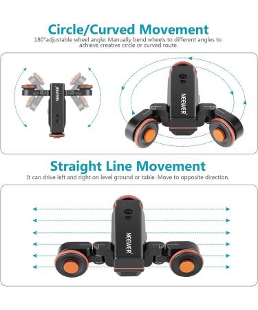 Neewer Wireless Video Camera Dolly: 3-Wheel Motorized Track Slider with Remote Control - Compatible with DSLR, Camcorder, GoPro, iPhone, Android | Electric Dolly Car - Buy Online on GoSupps.com