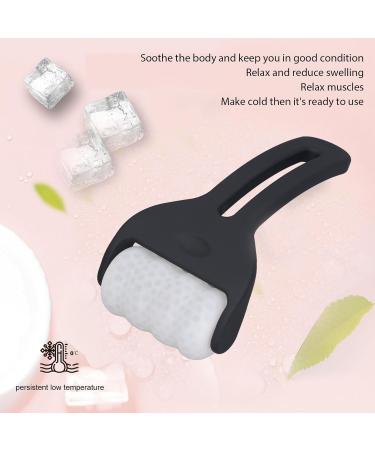 Ice Roller for Face & Body Puffiness Relief Skin Tightening Inflammation Reduction ABS Handle Comfortable Grip Suitable for Facial and Bodily Use Portable Practical Black - Buy Online on GoSupps.com