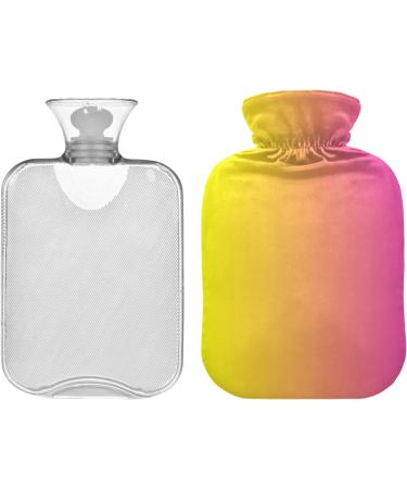 Buy Yellow Pink Gradient Hot Water Bottle with Cover - 1L for Pain Relief & Hand Warming | International Shipping Available - Buy Online on GoSupps.com
