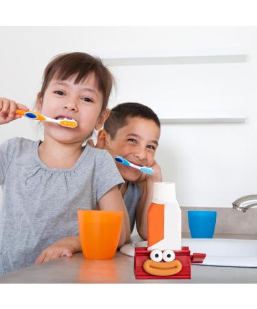 Rolling Toothpaste Squeezer - Cute Smiling Face Tube Squeezer Tool Manual Toothpaste Dispenser Toothpaste Holder Squeezer for Bathroom Restroom Red - Buy Online on GoSupps.com