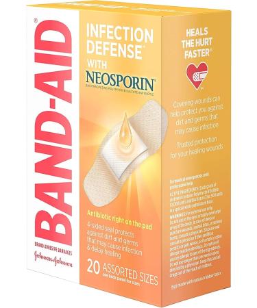 BAND-AID with Neosporin Bandages - Assorted Sizes, 20 Each (Pack of 5) - Buy Online on GoSupps.com