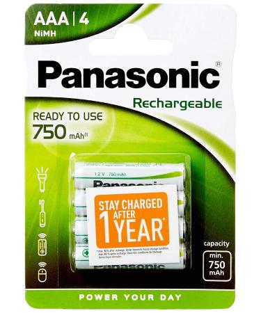 Panasonic Evolta 1600 Cycle AAA Rechargeable Battery 750 mAh stay-charged