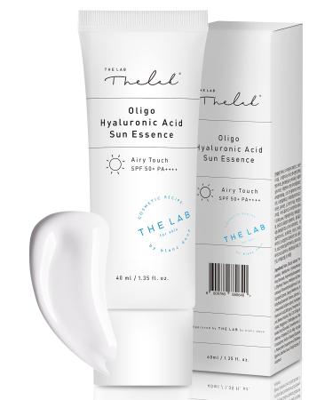 Blanc Doux Oligo Hyaluronic Acid UVA UVB Sun Essence Airy Touch 1.35 Oz SPF 50+ PA++++ Reef-Safe Makeup Base Sunscreen No Greasiness Stickiness Whitecast Sunblock Vegan Sensitive Dry Acne-Prone Skin