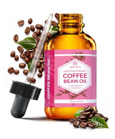 Leven Rose Coffee Bean Oil 1 oz - 100% Natural Cold Pressed Oil for Skin and Hair