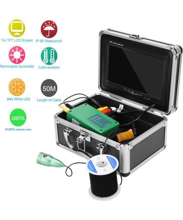 7in 1000TVL Underwater Fishing Camera - 50m Cable 6 LED Lights for ICE Sea & Boat Fishing | EU Shipping Available - Buy Online on GoSupps.com