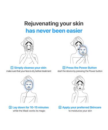 Pure Daily Care Luma LED Skin Treatment Mask - 7 Color Light Therapy for Home Facial Rejuvenation, Anti-Aging, Wrinkles, Fine Lines, Boost Collagen & Energy - Buy Online on GoSupps.com