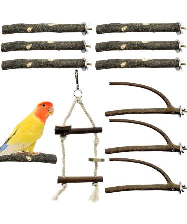 Gionar 10 pieces of natural birds for birds bird grinding climbing standing bird cage Accessories Beckbags for birds such as budgie nymphic canary bird agapornid bird10pcs