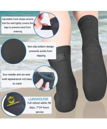 Lurkwolfer Neoprene Diving Socks 3MM - Anti-Slip Beach Socks for Men & Women - XXX-Large - Buy Online on GoSupps.com