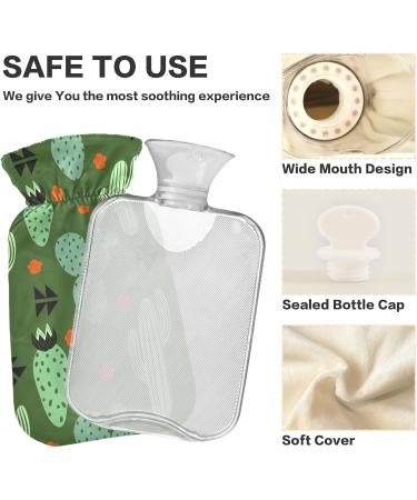 Mnsruu Cactus Hot Water Bottle with Soft Cover - 2L | Ideal Gift for Women & Kids Christmas - Shop Internationally! - Buy Online on GoSupps.com