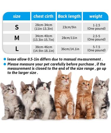 Wllhyf Recovery Suit for Cats - Breathable One-Piece Full Body Clothing for Kittens | Anti-Lick Protection Post-Surgery After Spay & Neuter | Large - Buy Online on GoSupps.com