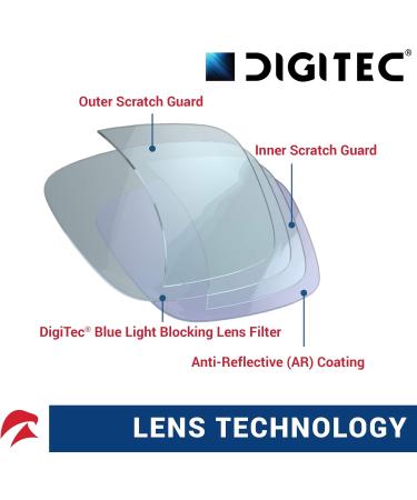 Eagle Eyes FitOn DigiTec Blue Light Blocking Glasses - Fit Over Prescription & Reading Glasses - 99.9% UV Protection Anti-Reflective (Large Black - Buy Online on GoSupps.com