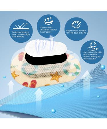 30pcs Cute Kids Adhesive Eye Patches - Breathable Light Blocking Bandages for Toddlers | International Shipping - Buy Online on GoSupps.com