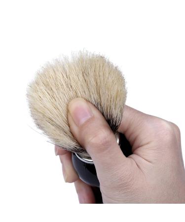 Wismee Men's Shaving Brush Set with Boar Bristle Hair, Stainless Steel Bowl & Stand, Shaving Soap - Perfect Gift for Him - White - Buy Online on GoSupps.com