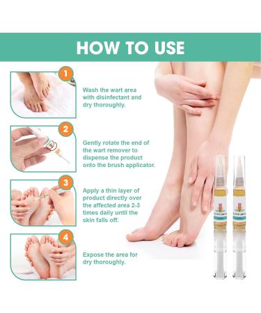 Wart Remover Pens - Natural & Safe Treatment for Foot & Hand Warts - Advanced Verruca, Corn, and Callus Removal - 2 Pens Per Box - Buy Online on GoSupps.com