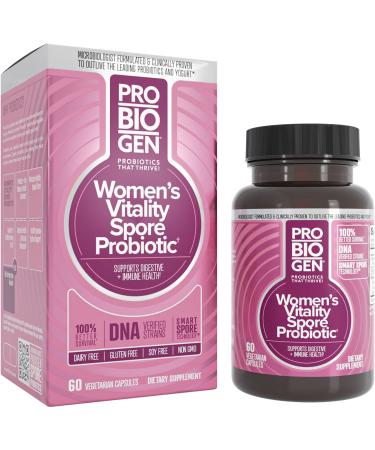 Women s Daily Probiotic Supplement Vitality Probiotic with Smart Spore Technology Lactobacillus Cultures Gut & Vaginal Health Support Gluten-Free Non-GMO - 60 Capsules