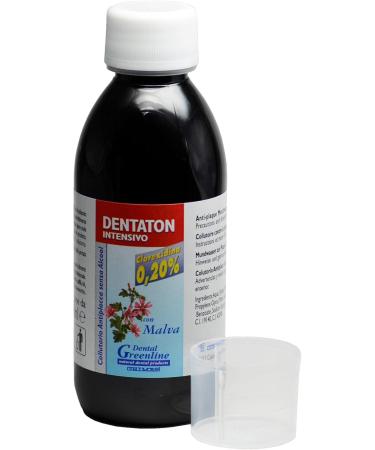 DENTATON 0.20% INTENSIVE - CHLOREXIDINE COLLECTOR 0.20% ANTIPLAQUE REDUCES THE INSORCENCE OF CARIES GUARANTEES HEALTHY GUMS SWEET MALVA FLAVOR 200 ML. - Buy Online on GoSupps.com
