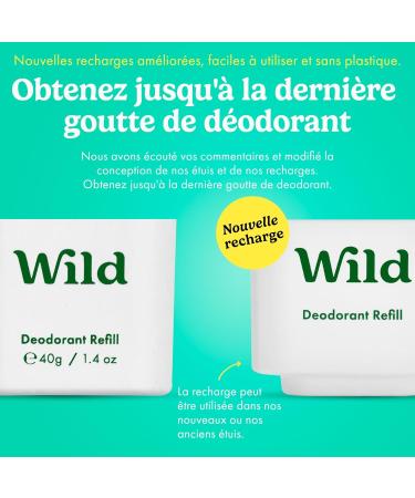 Wild - D odorant Naturel Rechargeable - Etui Violet avec Lot Vari de Recharge - Comprend Cotton & Sea Salt Cherry Blossom Coconut & Vanilla Mint & Aloe Vera et Ocean Mist Lot cat gorie Clean - Buy Online on GoSupps.com