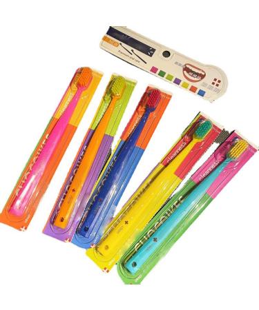 Protective toothbrushes colorful plastic extra clean soft for sensitive teeth 10 pieces