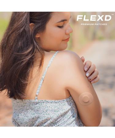 Flexd Freestyle Waterproof Sensor Covers for Libre 3 (30 Pcs) - CGM Adhesive Patches - Round Tan - Without Center Adhesive - Buy Online on GoSupps.com
