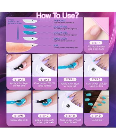 ORCHID FOX Color Changing Gel Nail Polish Set - Luminous Glow In The Dark & Mood Temperature Changing UV Gel Polish - 6 Colors Holiday Manicure Set - Buy Online on GoSupps.com