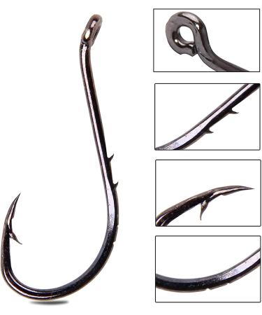 120pcs Octopus Fishing Hooks | Barbed Baitholder Hooks | High Carbon Steel | Circle Jig Fish Hooks | Freshwater Saltwater | Sizes 8-6/0 - Buy Online on GoSupps.com