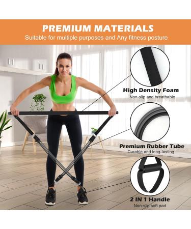 Buy Pilates Bar Kit with Resistance Bands - Versatile Home Gym Equipment for All Fitness Levels - Buy Online on GoSupps.com