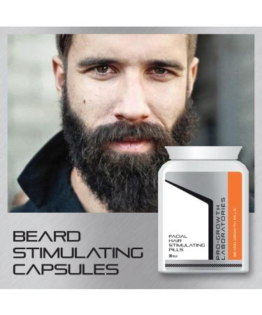 PRO Growth Beard Growth Tablets | Facial Hair Promotion Capsules for Men - Enhance Your Beard Naturally! - Buy Online on GoSupps.com