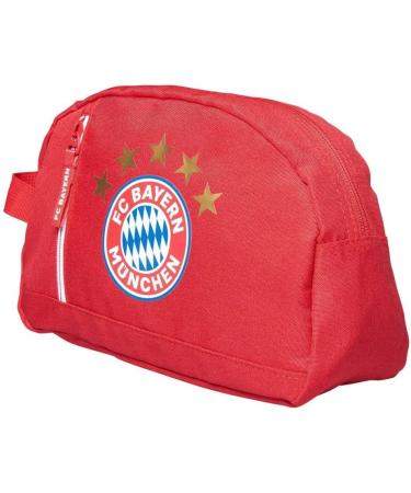 FC Bayern Munich Toiletry Bag | 5-Star Red Wash Bag | Official FCB Merchandise - Buy Online on GoSupps.com