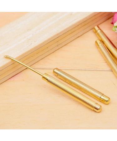Gold Folding Copper Ear Wax Removal Tool | Portable Ear Cleaner Spoon with Key Ring | Best Ear Wax Removal Supplies for Beauty & Personal Care - Buy Online on GoSupps.com