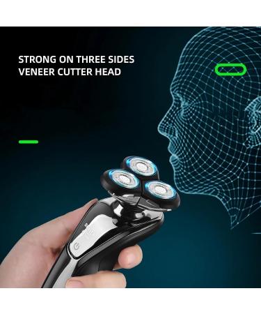 Electric Shaver Hair Clipper Nose Hair Trimmer face Washer 4 in 1-Three Floating Cutter Heads Double Ring Cutter net Avoid Pinching Your Beard Body wash Digital Display Large Capacity Battery - Buy Online on GoSupps.com