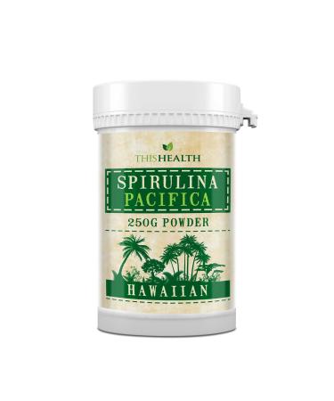Premium Hawaiian Spirulina Powder 250g High Potency Spirulina Pacifica Powder to Boost Immune System and Improve Eye and Brain Health Spirulina Supplement Containing Over 100 Vitamins and Minerals 250g by ThisHealth