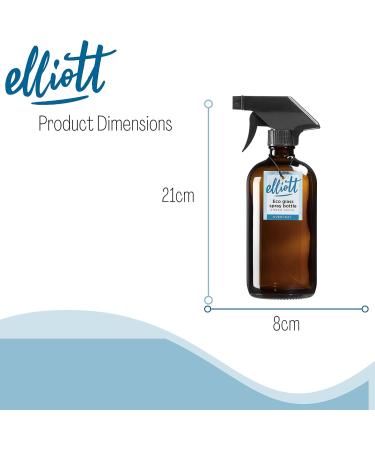 Elliott 480ml Brown Glass Spray Bottle - Eco-Friendly Recycled Glass with Locking Trigger Spray Mechanism for International Shipping - Buy Online on GoSupps.com