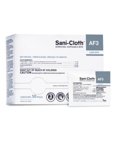 PDI H59200 Sani-Cloth AF3 Wipes Large Individual Packets 5 x 8 Fragnance free White