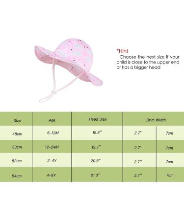 LANGZHEN Beach Sun Protection Hat for Baby Girls | Adjustable Toddler Kids Hat with Chin Strap | Swans-Pale | 1-2 Years - Buy Online on GoSupps.com