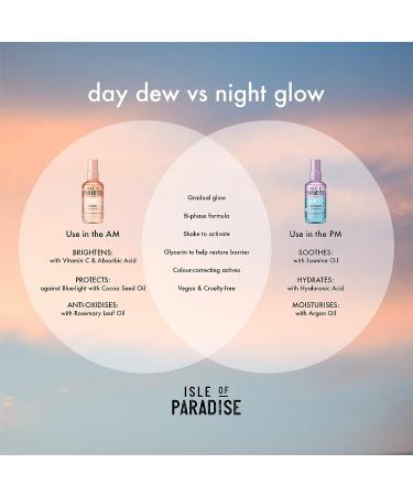 Isle of Paradise Night Glow Self Tan Face Mist - Jasmine, Argan Oil & Hyaluronic Acid | Vegan & Cruelty Free | 3.38 Fl Oz - Buy Online on GoSupps.com