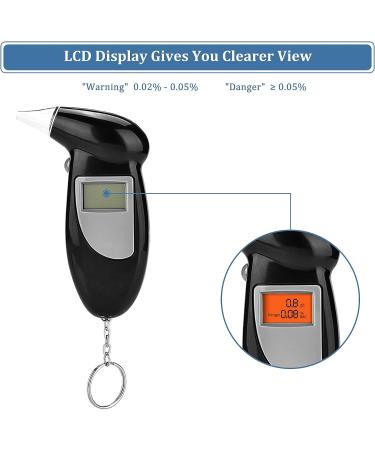 Portable Breathalyzer Keychain | LCD Screen Alcohol Tester for Personal & Professional Use - Buy Online on GoSupps.com
