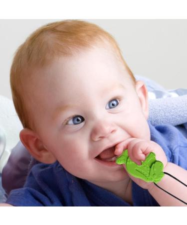 Tough Silicone Dinosaur Necklace for Kids - Chewing & Fidget Toy - Portable Sensory Bite Chain - Zonewd Green - Buy Online on GoSupps.com