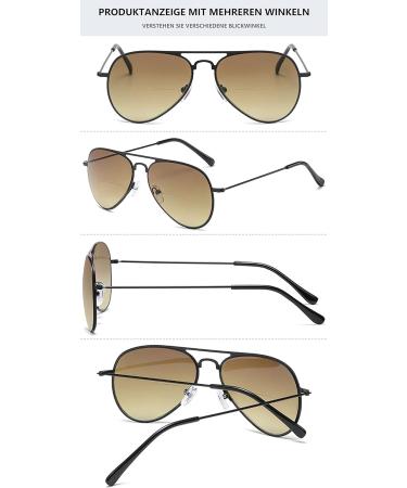 Lanomi Bifocal Reading Glasses for Men & Women - Metal Blue Light Filter UV400 Protection Black Frame Brown Lens 2.5 Dioptria - International Shipping Available - Buy Online on GoSupps.com