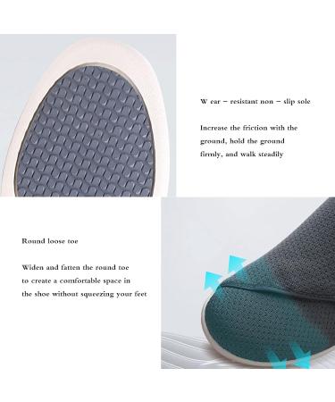 Men's Adjustable Diabetic Slipper Shoes - Lightweight Walking Shoes for Elderly - Black/Grey - Ideal for Edema, Arthritis, and Fasciitis - Buy Online on GoSupps.com
