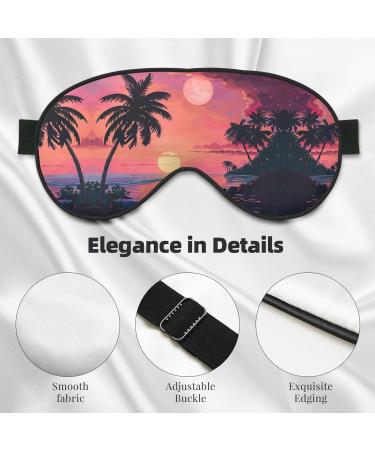 Buy SSIMOO Tropical Sunset Soft Sleep Eye Mask | Breathable Eye Patch for Travel & Relaxation - Black - Buy Online on GoSupps.com